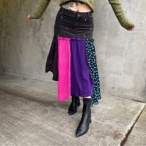 Upcycled Grunge Fairy Maxi Skirt